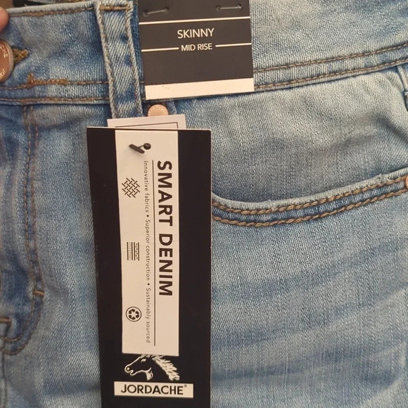 Jordache Women's Mid Rise Skinny Jeans - Picture 3 of 4